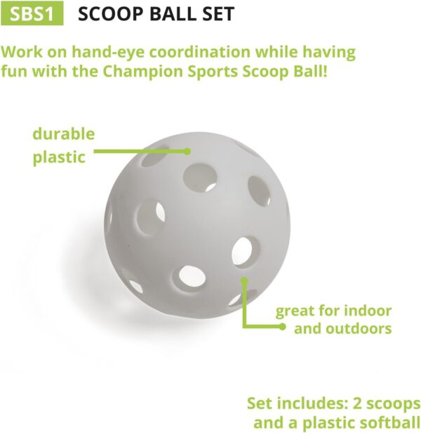 Champion Sports Scoop Ball Game: Classic Kids Outdoor Party Gear for Lawn, Camping & Beach - Image 5