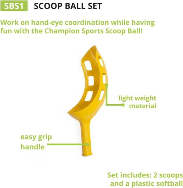 Champion Sports Scoop Ball Game: Classic Kids Outdoor Party Gear for Lawn, Camping & Beach - Image 6