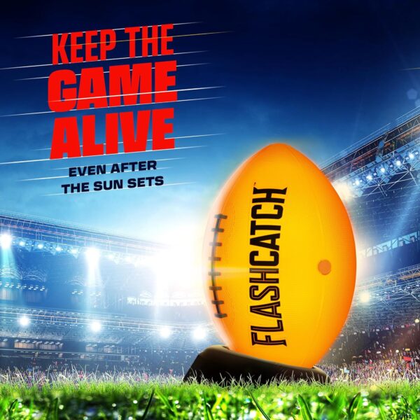 Light Up Football - Glow in the Dark Ball - NO 6 - Outdoor Sports Birthday Gifts for Boys 8-15+ Year Old - Kids Teenage Youth Easter Gift Ideas Activity - Boy Toys Stuff Ages 8 9 10 11 12 13 14 15 - Image 5